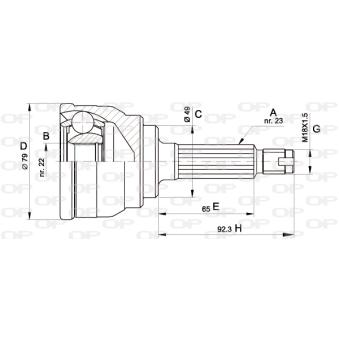 Embout de cardan avant (kit de réparation) OPEN PARTS [CVJ5246.10]