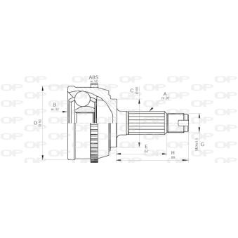 Embout de cardan avant (kit de réparation) OPEN PARTS OEM GCV1117