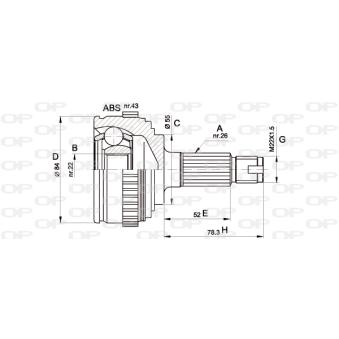 Embout de cardan avant (kit de réparation) OPEN PARTS OEM TDR000190