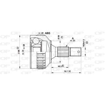 Embout de cardan avant (kit de réparation) OPEN PARTS OEM 3273Y9
