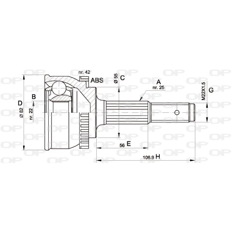 Embout de cardan avant (kit de réparation) OPEN PARTS CVJ5288.10 - Visuel 1