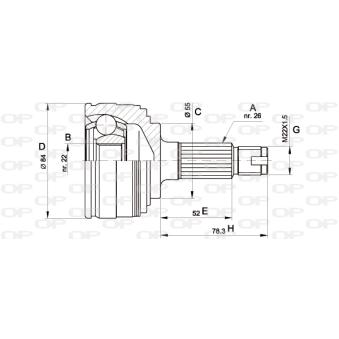 Embout de cardan avant (kit de réparation) OPEN PARTS [CVJ5294.10]