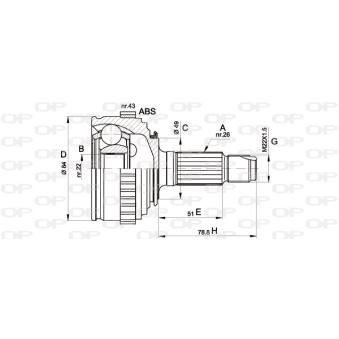 Embout de cardan avant (kit de réparation) OPEN PARTS CVJ5298.10