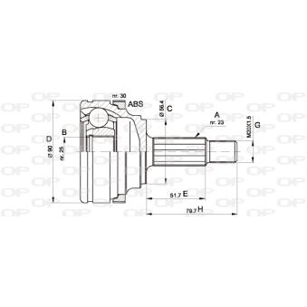 Embout de cardan avant (kit de réparation) OPEN PARTS OEM 7701351948