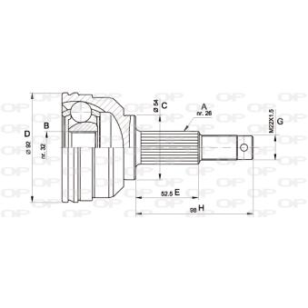 Embout de cardan avant (kit de réparation) OPEN PARTS OEM 4384702 Embout de cardan avant (kit de réparation) OPEN PARTS OEM 4384702