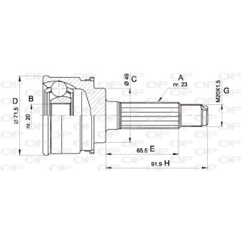 Embout de cardan avant (kit de réparation) OPEN PARTS [CVJ5348.10]