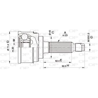 Embout de cardan avant (kit de réparation) OPEN PARTS OEM 44102M72F12