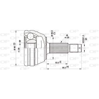 Embout de cardan avant (kit de réparation) OPEN PARTS OEM 1117155