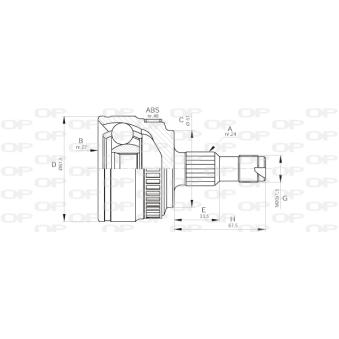 Embout de cardan avant (kit de réparation) OPEN PARTS OEM 1693603372