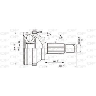 Embout de cardan avant (kit de réparation) OPEN PARTS OEM 8200052426