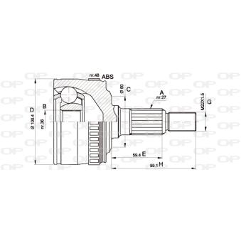 Embout de cardan avant (kit de réparation) OPEN PARTS OEM A0003301885