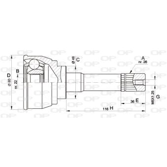 Embout de cardan avant (kit de réparation) OPEN PARTS CVJ5367.10