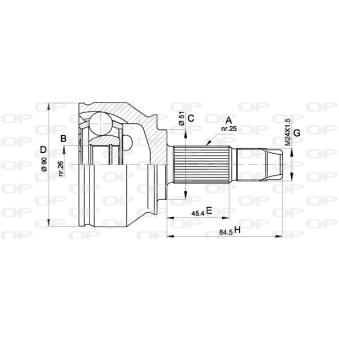 Embout de cardan avant (kit de réparation) OPEN PARTS OEM 71781942