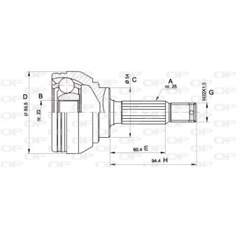 Embout de cardan avant (kit de réparation) OPEN PARTS CVJ5391.10