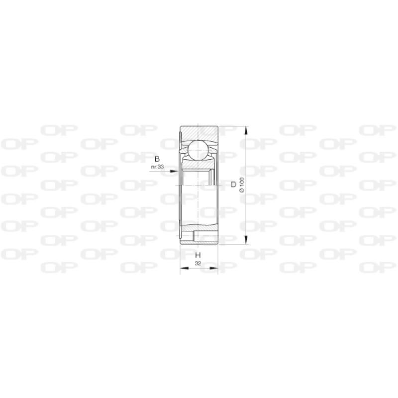 Embout de cardan avant (kit de réparation) OPEN PARTS CVJ5411.20 - Visuel 1