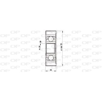 Embout de cardan avant (kit de réparation) OPEN PARTS OEM 46307223
