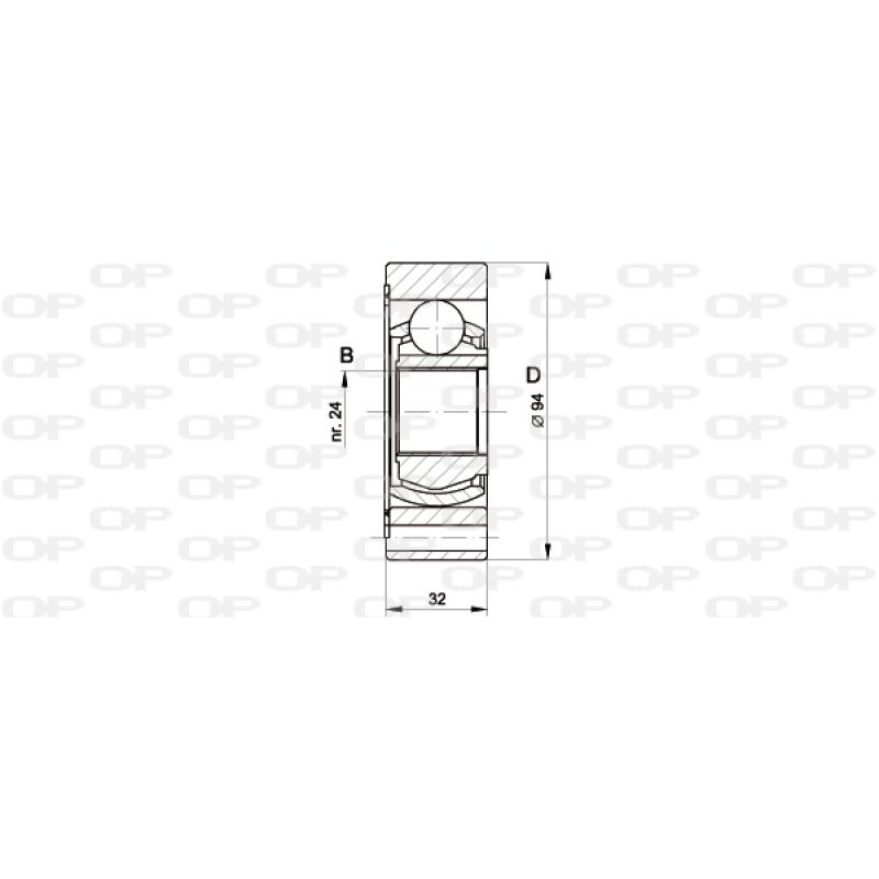 Embout de cardan avant (kit de réparation) OPEN PARTS CVJ5416.20 - Visuel 1