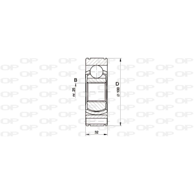 Embout de cardan avant (kit de réparation) OPEN PARTS CVJ5419.20 - Visuel 1