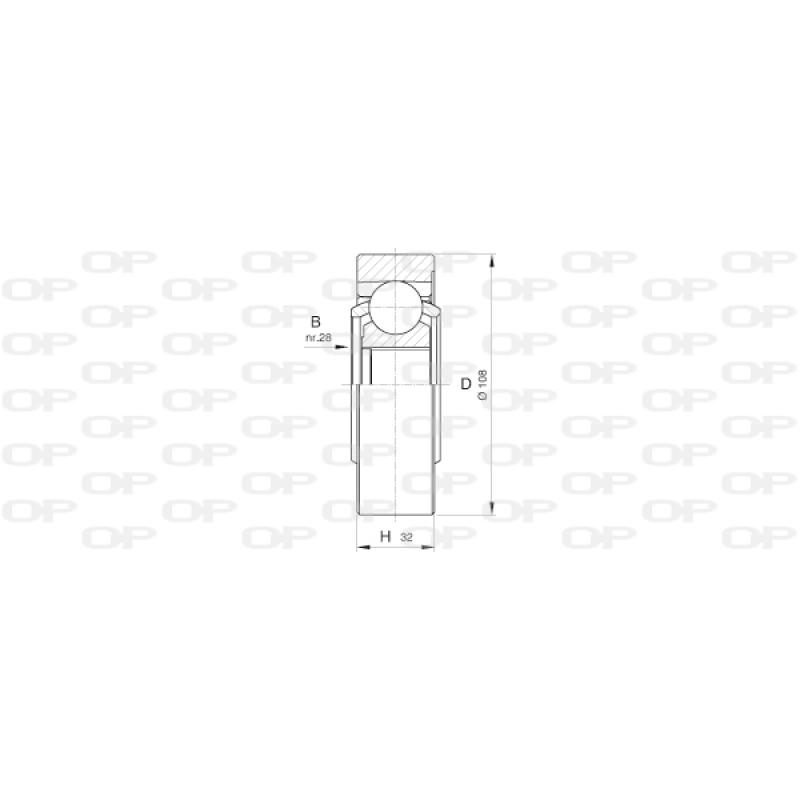 Embout de cardan avant (kit de réparation) OPEN PARTS CVJ5423.20 - Visuel 1