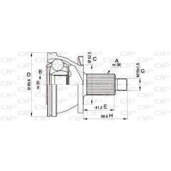Embout de cardan avant (kit de réparation) OPEN PARTS [CVJ5433.10]