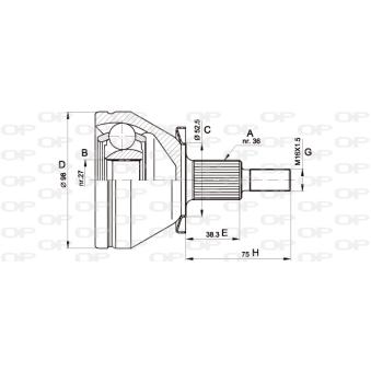 Embout de cardan avant (kit de réparation) OPEN PARTS OEM 6Q0407311D