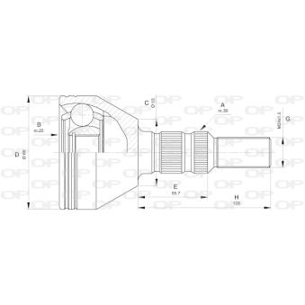 Embout de cardan avant (kit de réparation) OPEN PARTS OEM 374472