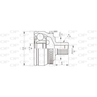 Embout de cardan avant (kit de réparation) OPEN PARTS OEM 8E0598099A