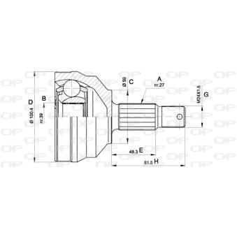 Embout de cardan avant (kit de réparation) OPEN PARTS OEM 3272K8