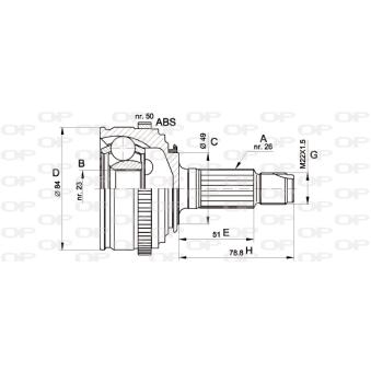 Embout de cardan avant (kit de réparation) OPEN PARTS [CVJ5467.10]