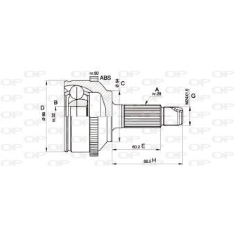 Embout de cardan avant (kit de réparation) OPEN PARTS OEM 44014S1AE00