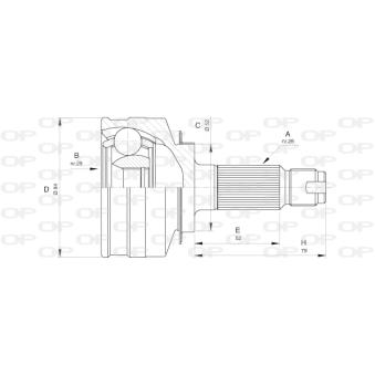 Embout de cardan avant (kit de réparation) OPEN PARTS OEM 44333S04N01 Embout de cardan avant (kit de réparation) OPEN PARTS OEM 44333S04N01