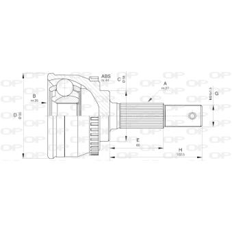 Embout de cardan avant (kit de réparation) OPEN PARTS OEM 39211aw325 Embout de cardan avant (kit de réparation) OPEN PARTS OEM 39211aw325
