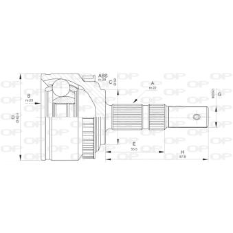 Embout de cardan avant (kit de réparation) OPEN PARTS OEM 374403