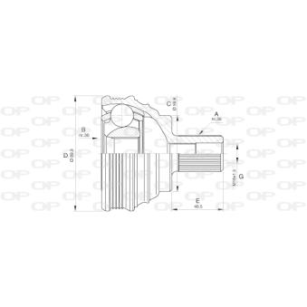 Embout de cardan avant (kit de réparation) OPEN PARTS [CVJ5535.10]