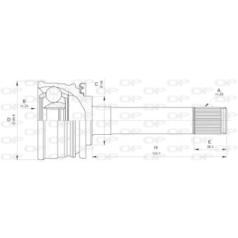 Embout de cardan avant (kit de réparation) OPEN PARTS OEM MB526271