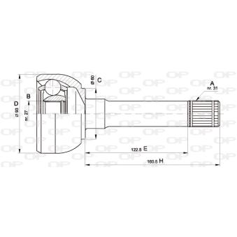 Embout de cardan avant (kit de réparation) OPEN PARTS CVJ5562.10
