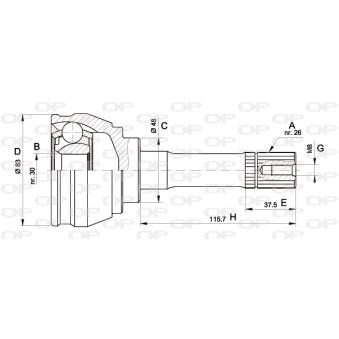 Embout de cardan avant (kit de réparation) OPEN PARTS [CVJ5569.10]
