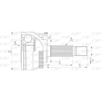 Embout de cardan avant (kit de réparation) OPEN PARTS OEM 30870499