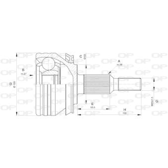 Embout de cardan avant (kit de réparation) OPEN PARTS OEM 7H0407321A Embout de cardan avant (kit de réparation) OPEN PARTS OEM 7H0407321A