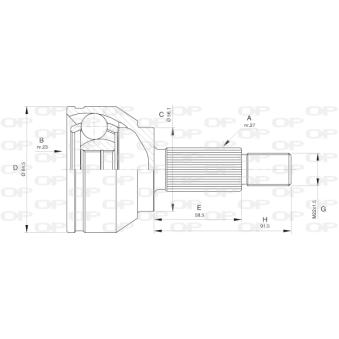 Embout de cardan avant (kit de réparation) OPEN PARTS OEM 1S7W3B413AA