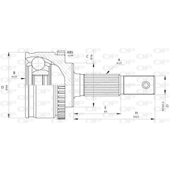 Embout de cardan avant (kit de réparation) OPEN PARTS OEM 392115V471