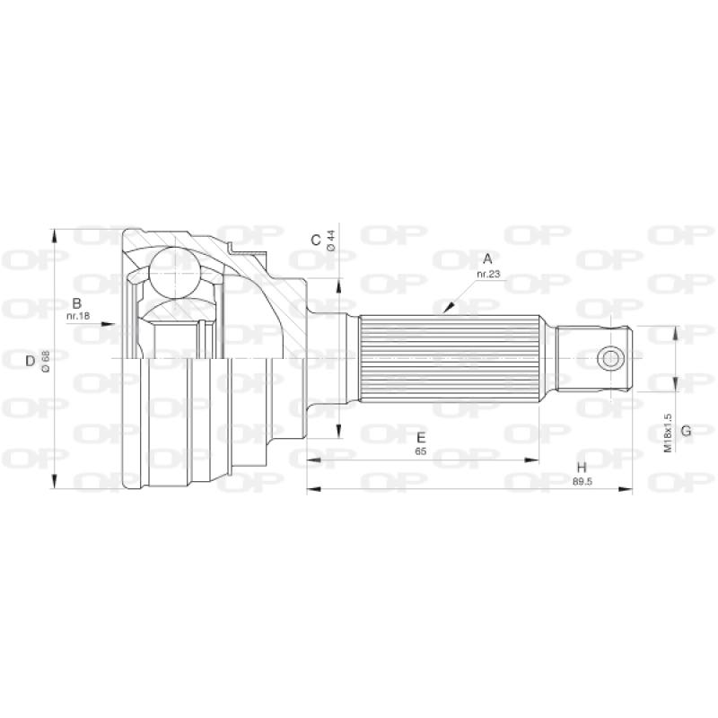 Embout de cardan avant (kit de réparation) OPEN PARTS CVJ5584.10 - Visuel 1