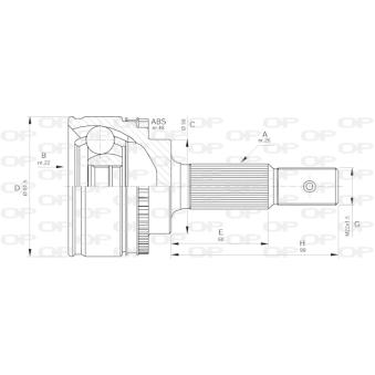 Embout de cardan avant (kit de réparation) OPEN PARTS OEM 4347009560 Embout de cardan avant (kit de réparation) OPEN PARTS OEM 4347009560