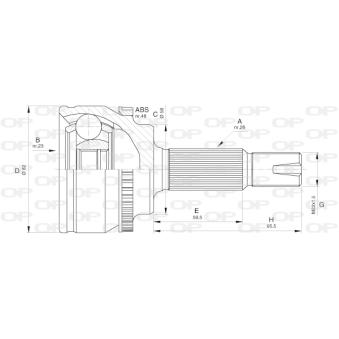 Embout de cardan avant (kit de réparation) OPEN PARTS OEM 4342005240