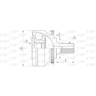 Embout de cardan avant (kit de réparation) OPEN PARTS OEM 36000530 Embout de cardan avant (kit de réparation) OPEN PARTS OEM 36000530
