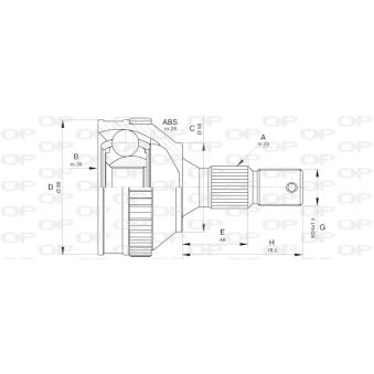 Embout de cardan avant (kit de réparation) OPEN PARTS CVJ5592.10 pour TOYOTA COROLLA 1.9 D - 70cv