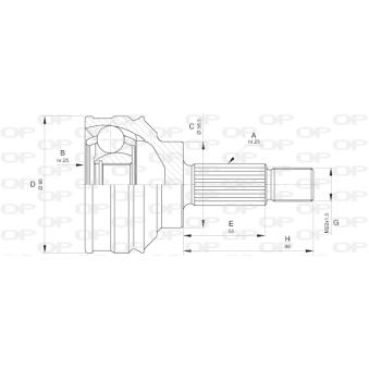 Embout de cardan avant (kit de réparation) OPEN PARTS CVJ5599.10