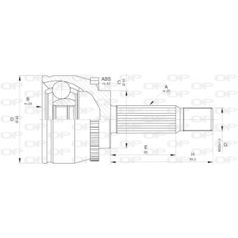 Embout de cardan avant (kit de réparation) OPEN PARTS OEM mr263176