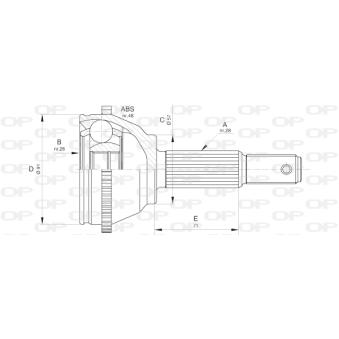 Embout de cardan avant (kit de réparation) OPEN PARTS [CVJ5604.10]