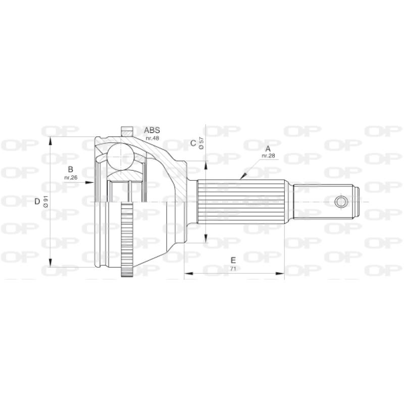Embout de cardan avant (kit de réparation) OPEN PARTS CVJ5604.10 - Visuel 1